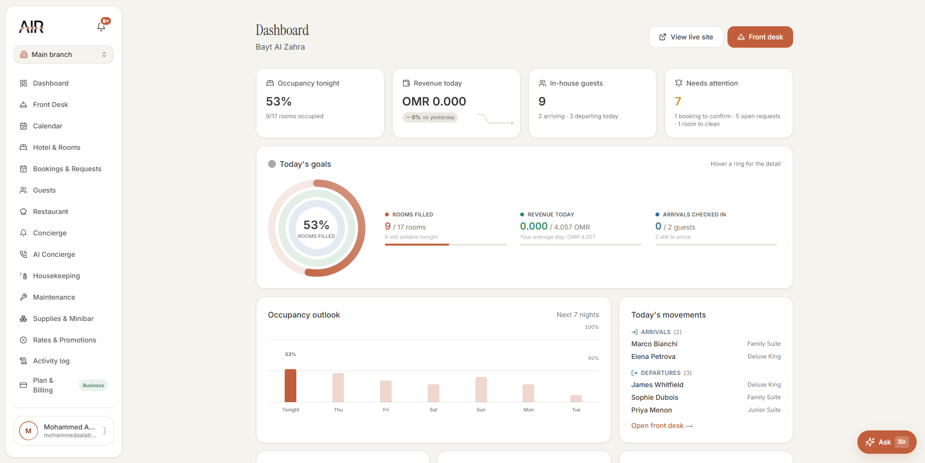 Agentix Operations Dashboard